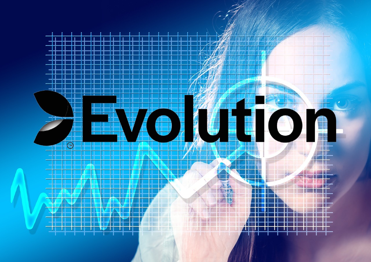 Frau, Kurve, Evolution Logo