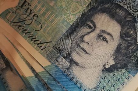 Pfund Sterling Note Nahaufnahme