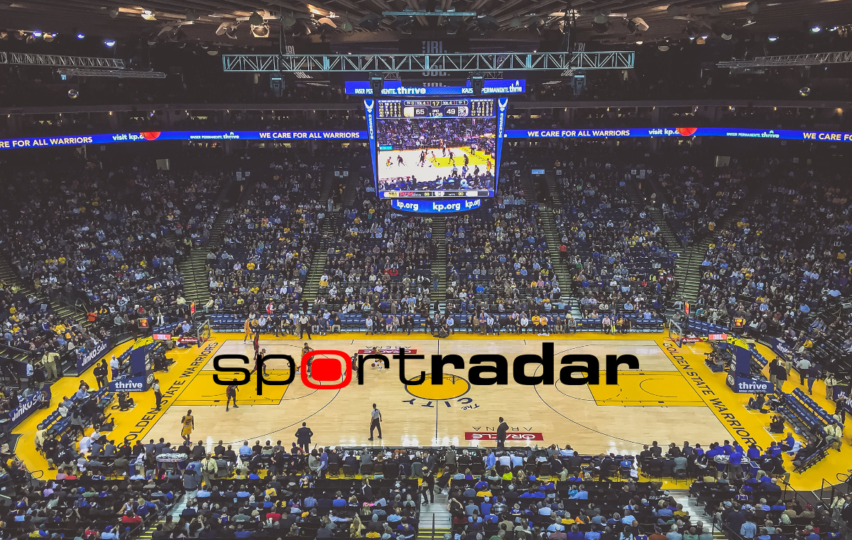 Basketball NBA-Spiel Sportradar-Logo