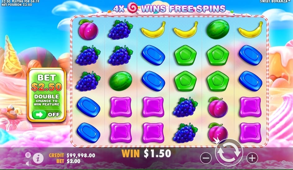 Sweet Bonanza Slot, Früchte, Spiel