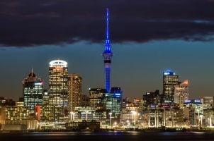 Sky Tower - Blue (Auckland)