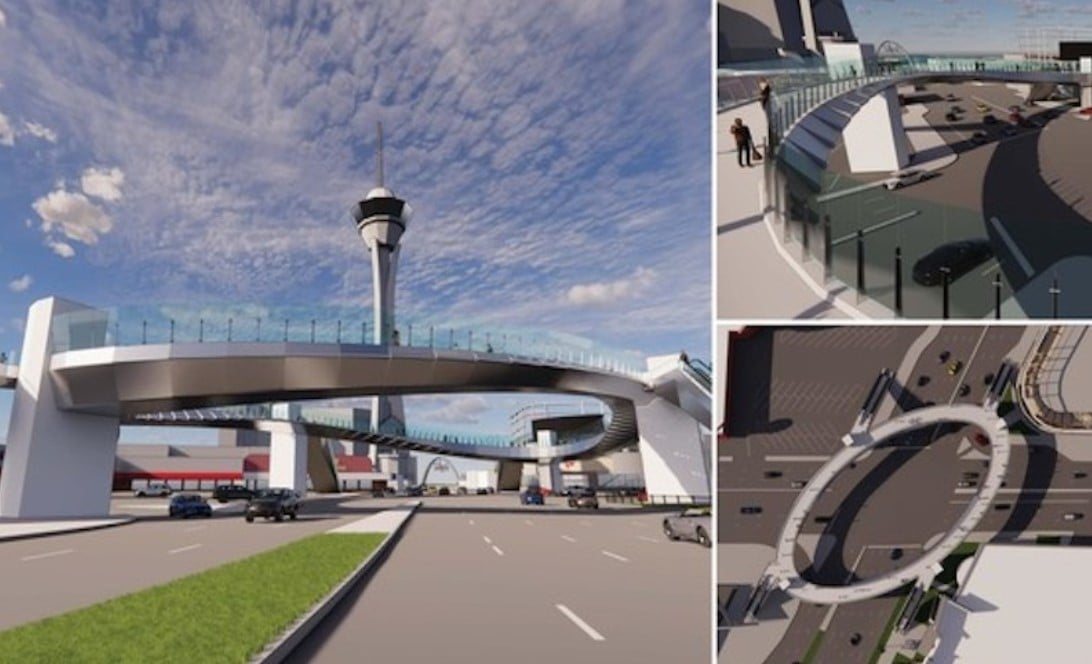 geplante neue Fußgängerbrücke Las Vegas