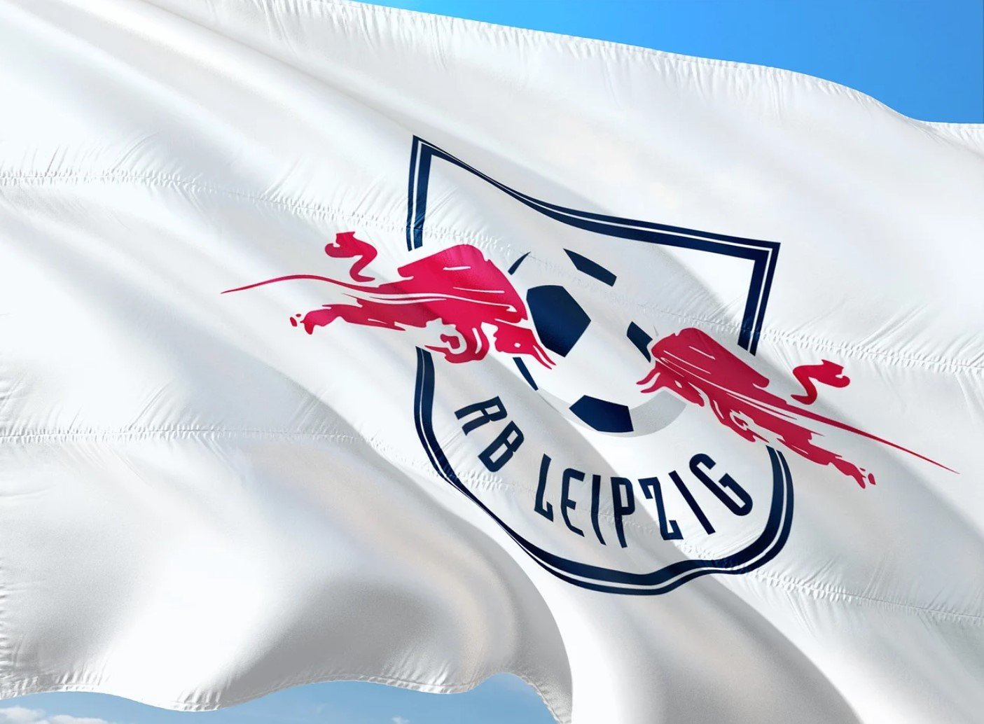 RB Leipzig Logo auf Flagge