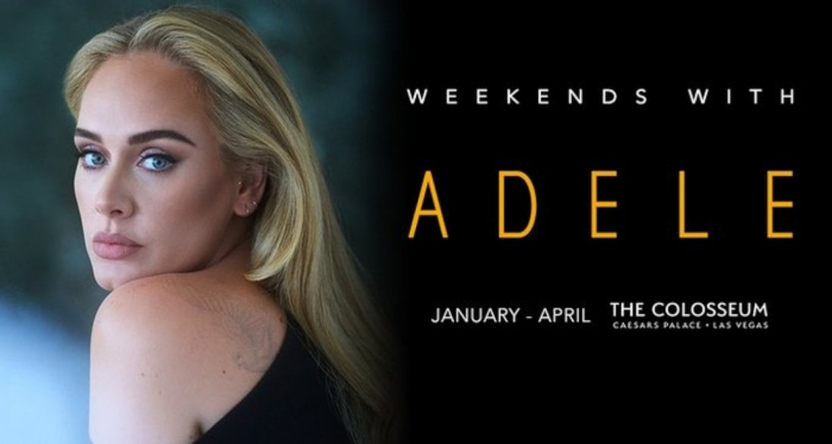 Die Adele-Konzerte sind auf unbestimmte Zeit verschoben (Bild: Caesars) Plakat Weekends with Adele