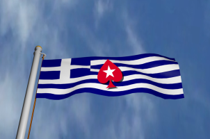 PokerStars Logo, griechische Flagge