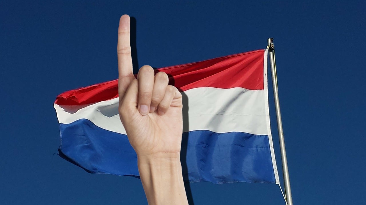 Flagge Niederlande, Finger, Hand 