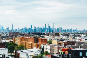 Brooklyn Blick auf Sykline New York