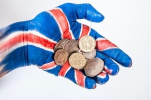 Hand Union Jack Pennies