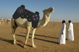 Kamel, Controller, zwei Männer