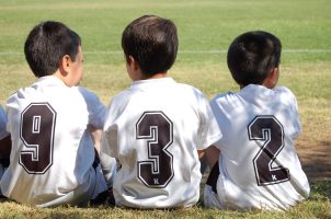 drei Kinder, Fußball