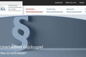 Webseite Glücksspielbehörde