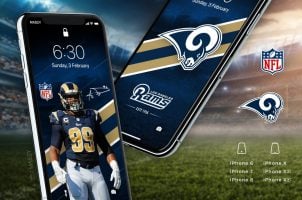 NFL Los Angeles Rams auf Smartphone