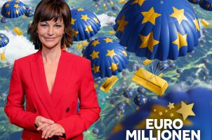 EuroMillionen, Frau, Fallschirme, Goldbarren
