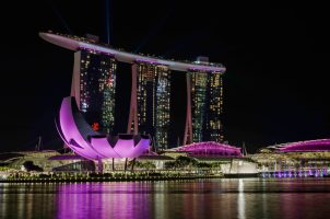 Singapur Marina Bay Sands bei Nacht