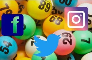 Lottokugeln, Social-Media-Logos