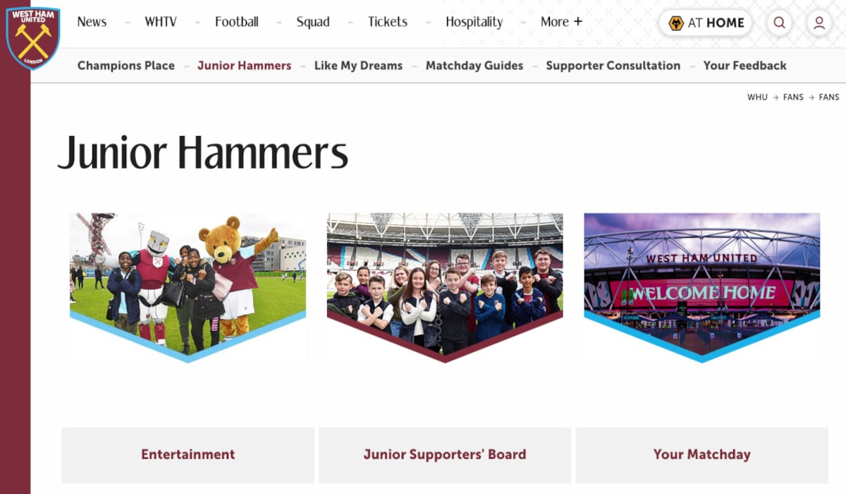 Screenshot West Ham United