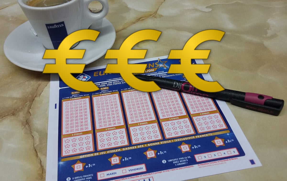 EuroMillions-Lottoschein Euro-Zeichen