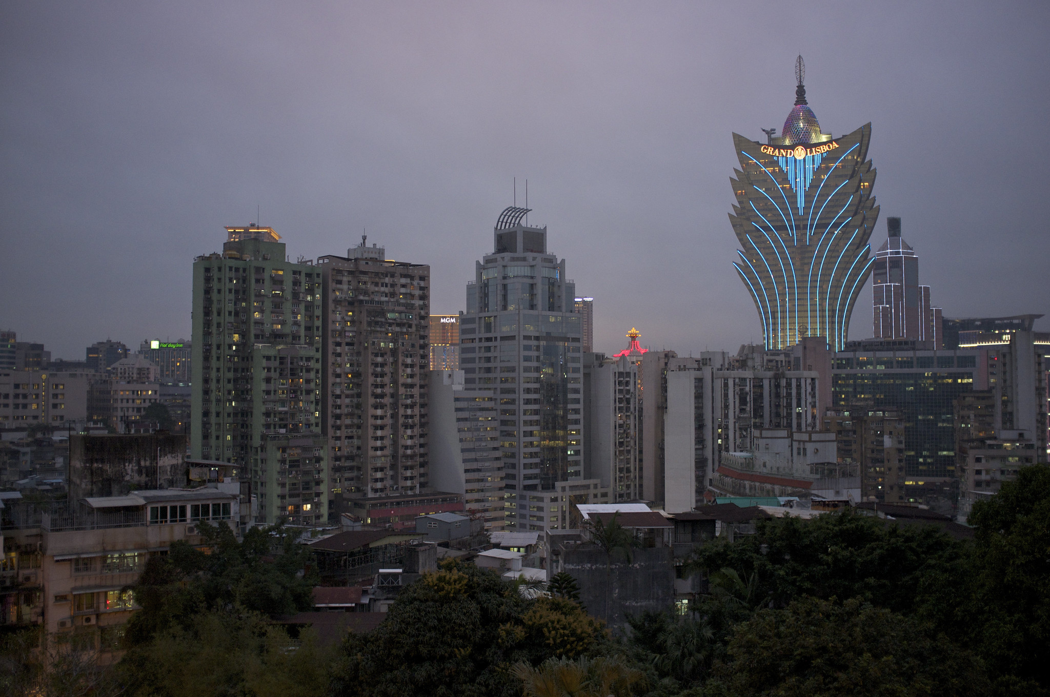Skyline und Casinos in Macau