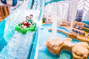 Simulation Wasserrutsche im Melco-Resort