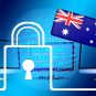 Fahne Australien Schloss Computer