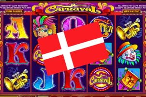 Online-Slot, dänische Fahne