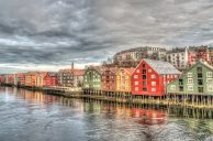 Norwegen, Häuser, Trondheim