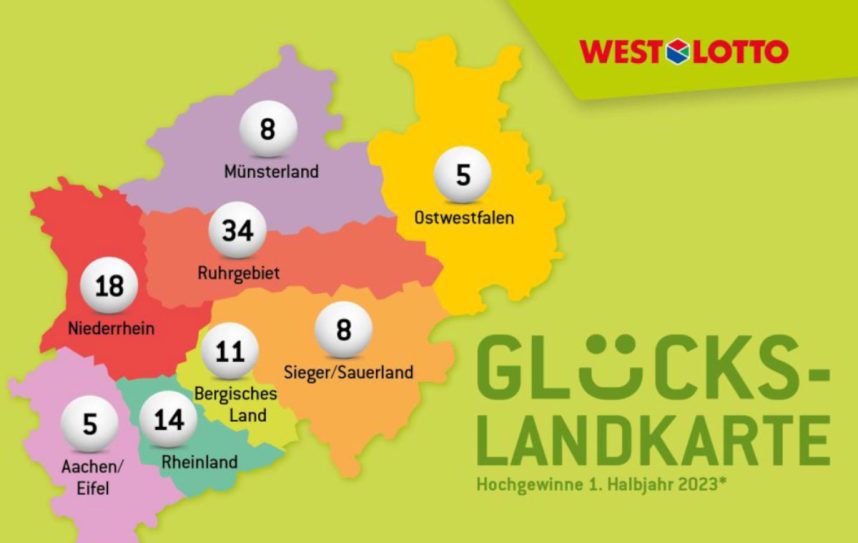 Westlotto-Glückslandkarte