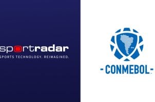 CONMEBOL- und Sportradar-Logos