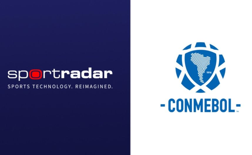 CONMEBOL- und Sportradar-Logos