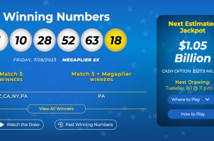 Webseite Mega Millions