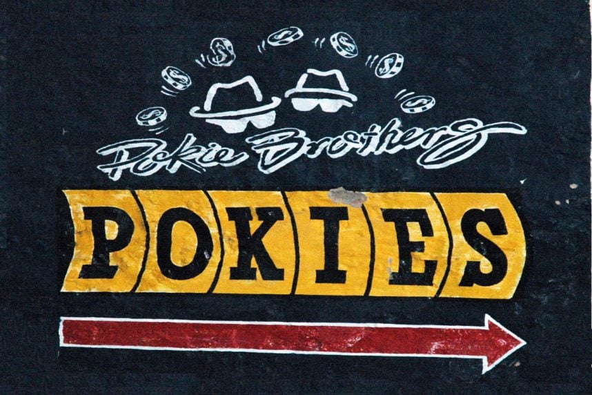 Pokies-Werbeschild