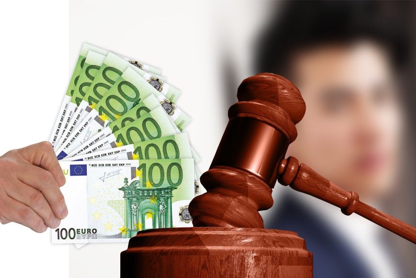 Geldscheine, Richterhammer, Euro, Geldstrafe
