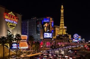 Las Vegas-Casinos bei Nacht