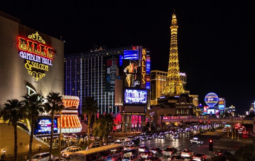Las Vegas-Casinos bei Nacht
