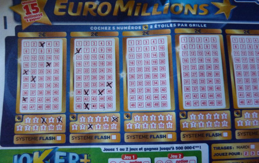 Euromillions-Lottoschein
