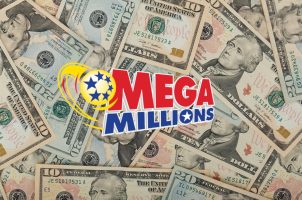 Dollarscheine, Mega Millions-Logo