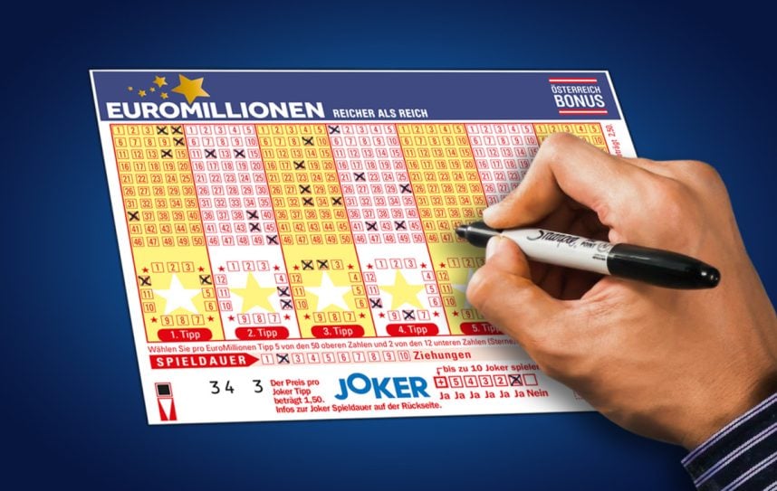 Euromillions-Lottoschein