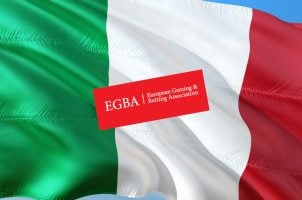 EGBA-Logo, Italien-Fahne