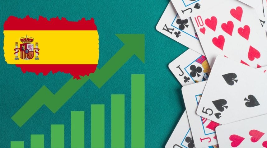 Karte, Glücksspiel, Umsatz, Spanien