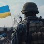 Ukraine, Soldat, Fahne
