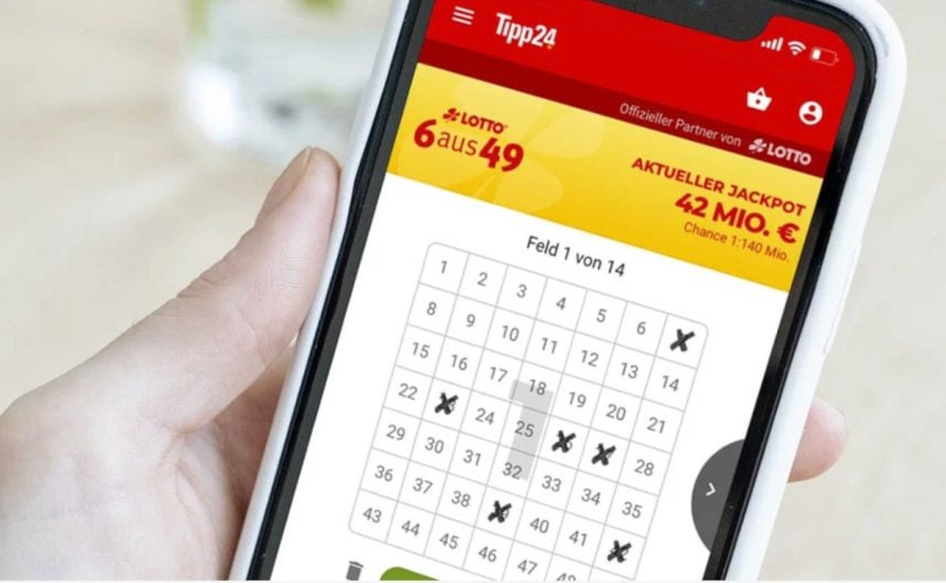 Lotto-App auf Smartphone