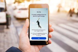 Smartphone mit Norsk Tipping-Website
