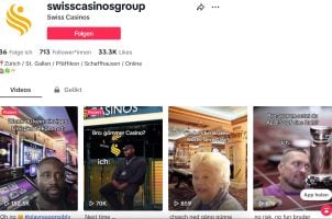 TikTok-Seite von Swiss Casinos