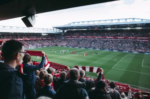 Fußballfans im Stadion