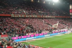 Fußballfans im Stadion