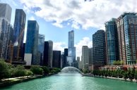 Skyline und Chicago River