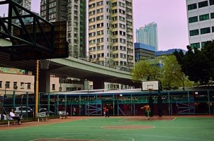 Basketballplatz in Hongkong