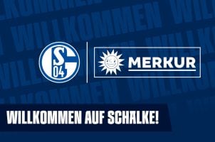 Schalke 04- und Merkur Group-Logos