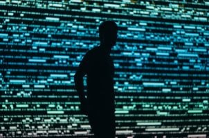 Silhouette vor IT-Design
