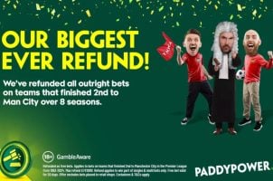 Paddy Power-Werbeanzeige